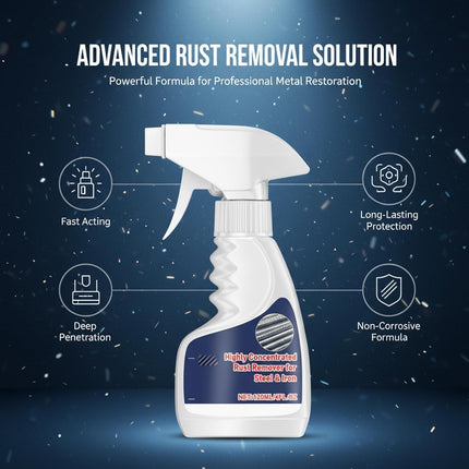 Rust Remover Spray for Metal, Powerful Rust Remover Heavy Duty Metal Cleaner, Multipurpose Rust Stain Remover for Metal, Stainless Steel, Automotive Parts, Fast Acting