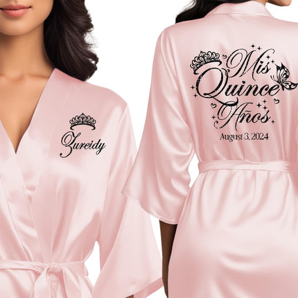 Mis Quince Anos Robes, Pretty Quinceañera Robes, Mama de la Quince, Quinceañera Gifts