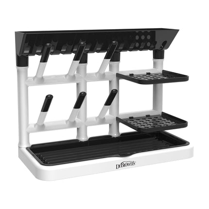 Dr. Brown's Drying Tower,Stand-Up Drying Rack,Countertop Baby Bottle-Drying with Organized Storage for Baby Essentials,Space Saving Vertical Rack,(Pack of 12)