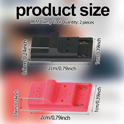 2pcs RCM Jig Tool for Switch Console, Durable Plastic RCM Loader Clips Short Circuit Tool for Modding & Recovery Mode (Red, Black)