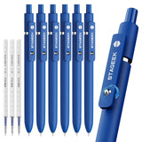 GX3 Blue Gel Pens, 6Pcs Quick Dry Smooth Writing Pen with 3 Refills
