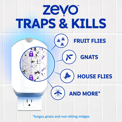 Flying Insect Trap Refill Cartridges for Fruit Flies & Gnats, 4 Count