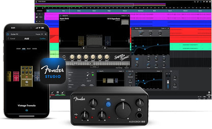 USB Audio Interface, for Guitarist, Vocalist, or Producer. Includes easy to use software, Studio app, Amp and FX pack