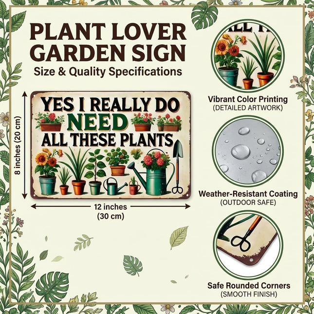 Garden Gifts I Really Need All These Plants Vintage Gardening Signs for Home Garden Greenhouse Living - photo 2
