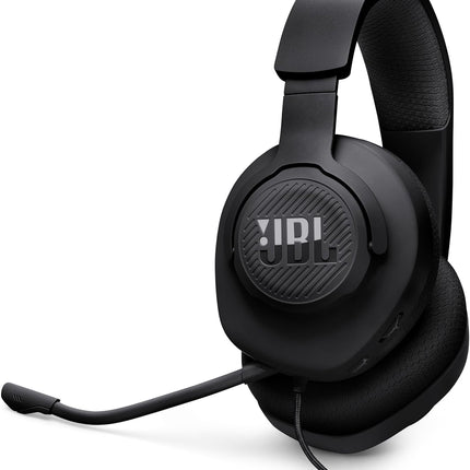 JBL Quantum 100M2 - Wired Over-Ear Gaming Headset with omnidirectional, Detachable mic with Mute Option and Fabric-Covered Memory Foam Ear Cushions, Compatible with All Platforms (Black)