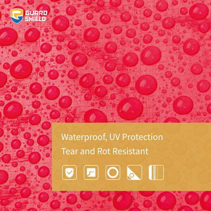 Red Tarp 10x12 Feet Tarps High Visibility Outdoor Poly Cover Lightweight 6mil - photo 5