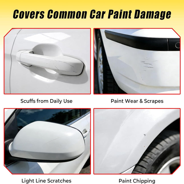 Pure White Touch Up Paint for cars, 2-in-1 Brush & Tip, 0.4 fl oz - Universal Car Scratch Repair Pen for - photo 2
