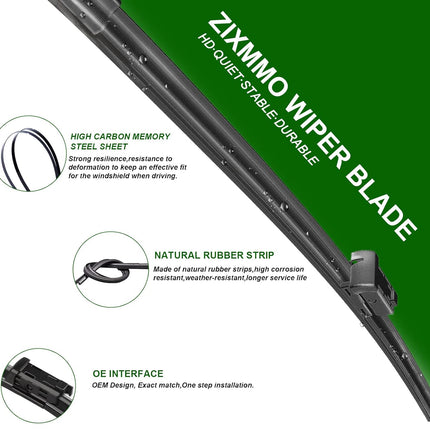 2 Factory Wiper Blades Replacement for 2012-2018 AUDI A6 A7 S6 S7 Original Equipment Windshield Wiper Blades Set - 26"+21" (Set of 2) Top Lock