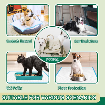 Tapetes para cachorros 22"x23" 100 unidades | Tapetes de entrenamiento para perros a prueba de fugas de 6 capas y súper absorbentes | Tapetes desechables para baño de cachorros, perros, gatos y conejos | Azul y blanco