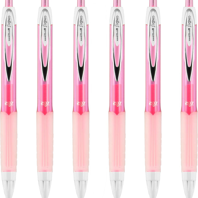Fashion Retractable Gel Pen, Medium Point (0.7mm), Pink Ink