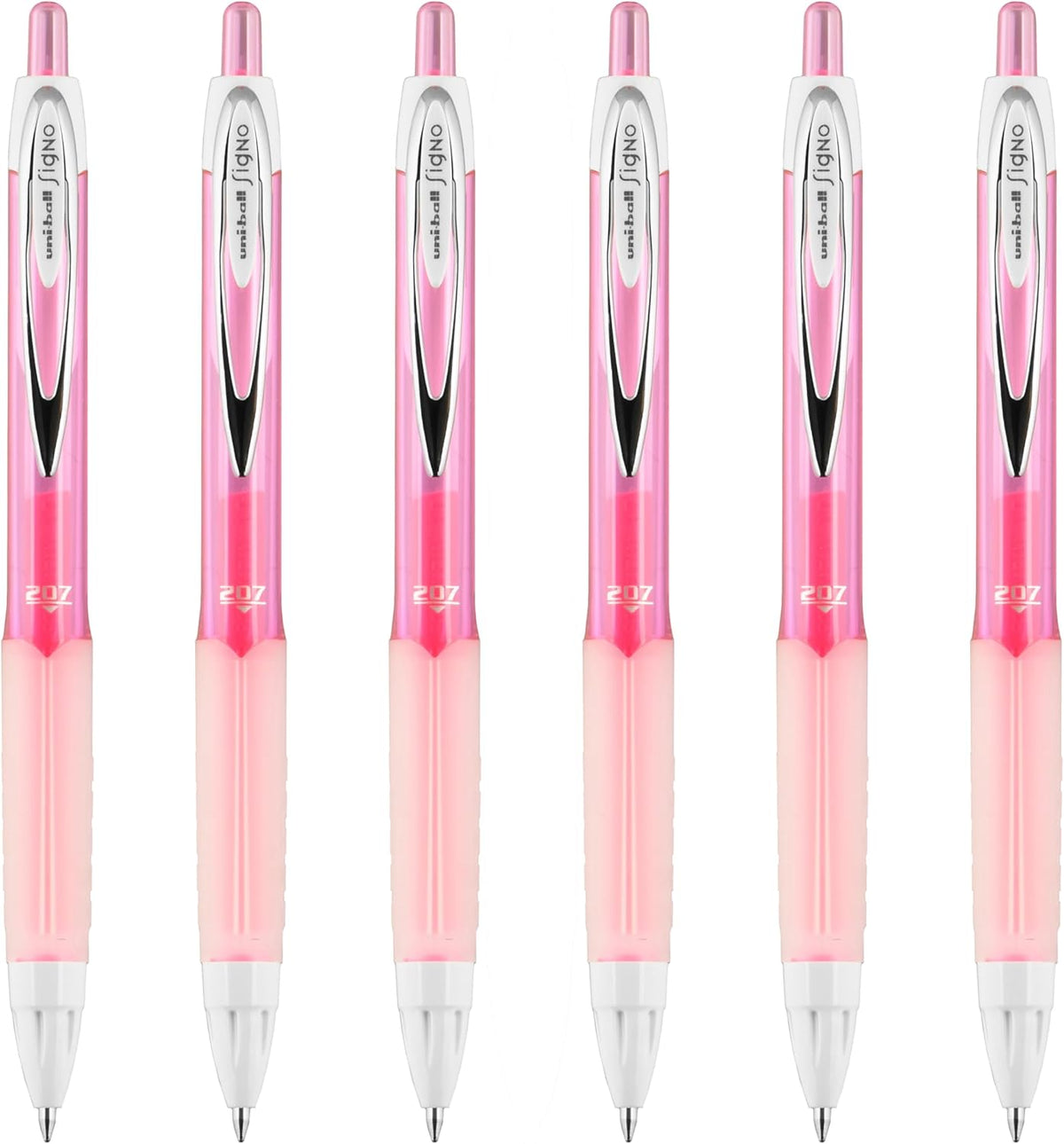 Fashion Retractable Gel Pen, Medium Point (0.7mm), Pink Ink