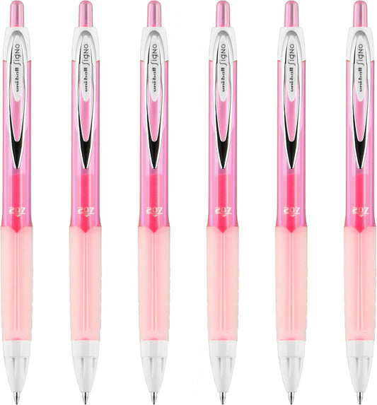 Fashion Retractable Gel Pen, Medium Point (0.7mm), Pink Ink