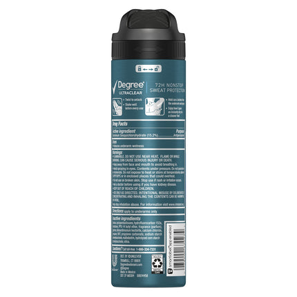 Spray antitranspirante para hombre Black + White, 3 unidades, protección contra manchas de desodorante, spray seco instantáneo, 3.8 oz