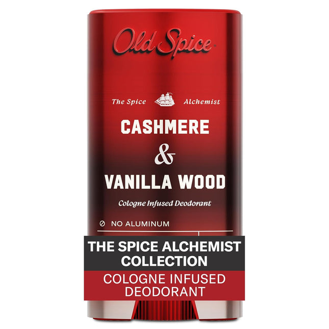 Aluminum Free Men's Deodorant, Cashmere + Vanilla Wood Scent, 3.0 oz