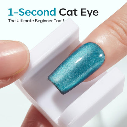 5D Automatic Cat Eye Magnet for Nails, 5Pcs Circle Nail Magnet Tool - photo 3