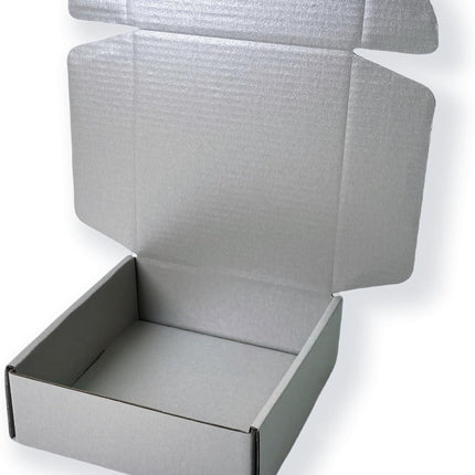 50 Pcs 6.3 x 6 x 1.6 inches Shipping Boxes for Small Business Cardboard Corrugated Mailer Boxes for Shipping Packaging Holidays Craft Gifts Giving Products (Silver)