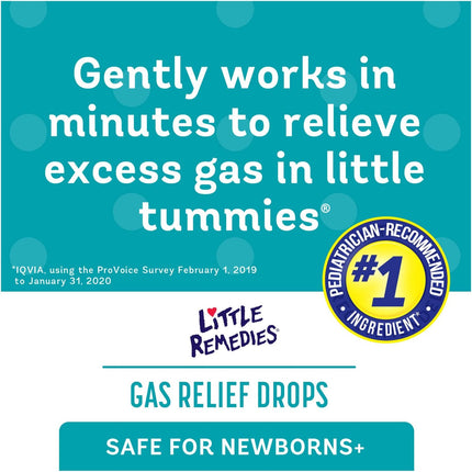 Little Remedies Newborn Gas Relief Drops, Relieves Discomfort From Gas, Baby Medicine with No Artificial Flavors or Dyes, Natural Berry Flavor, 1 Fl Oz