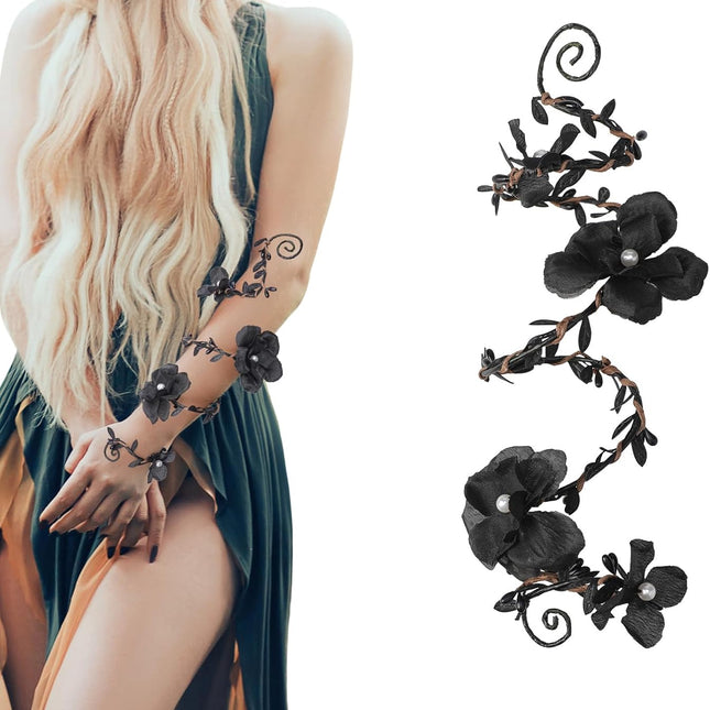 Renaissance Fairy Floral Arm Wrap - 1 PC Elf Bracelet Forest Mother Nature Costume Renfaire Cosplay Fairy Accessories