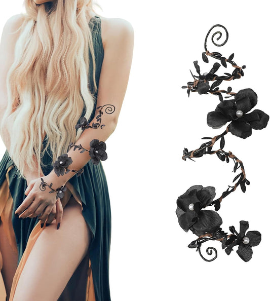 Renaissance Fairy Floral Arm Wrap - 1 PC Elf Bracelet Forest Mother Nature Costume Renfaire Cosplay Fairy Accessories