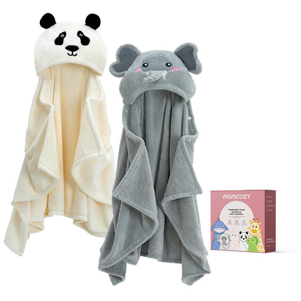 Hooded Baby Towels, 2 Pack with Health Label
