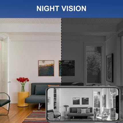 3 Pack Mini Security Camera, 1080P HD WiFi Home Indoor Outdoor Camera for Baby/Pet/Nanny, IP Camera Remote Viewing for Security with iOS,Android Phone APP(Video Only)
