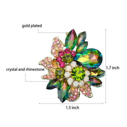 Luxury Froral Cocktail Statement Rings Stretch Adjustable Ring