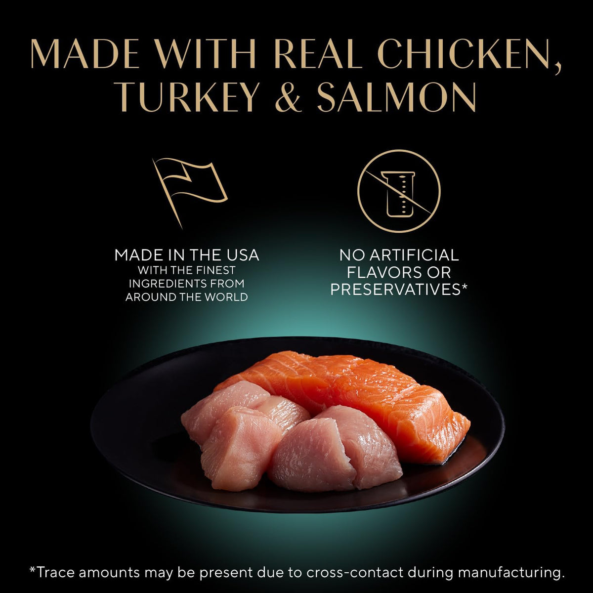 Wet Cat Food Cuts in Gravy, Cat Food Wet Recipe, Roasted Chicken Entree, with Sustainable Salmon, Tender - photo 2