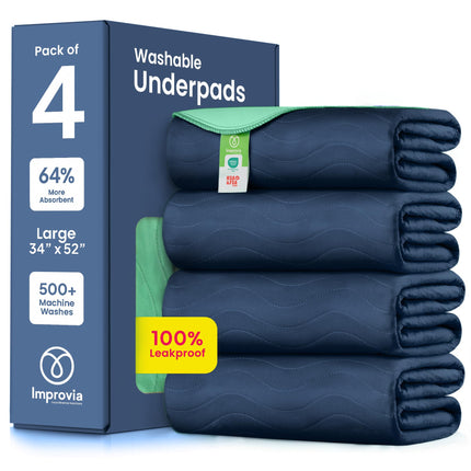 Washable Underpads, Heavy Absorbency Reusable Incontinence Pads