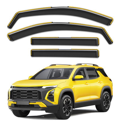 in-Channel Extra Durable Window Rain Guards for Chevy Silverado/GMC Sierra 1500 2019-2026 Crew Cab,Window Deflectors,Vent Visors,Side Window Shades, Truck Accessories-4pcs