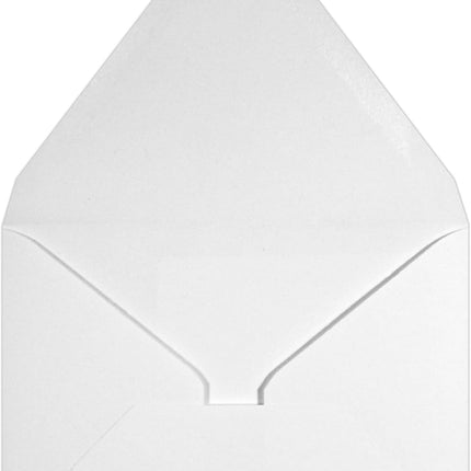 LUXPaper A2 Contour Flap Invitation Envelopes | 4 3/8" x 5 3/4" | White | 80lb. Text | 100% Recycled | 50 Qty