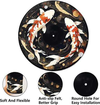 12-Inch Fish Felt Turntable Mat for Home Record Players - photo 3