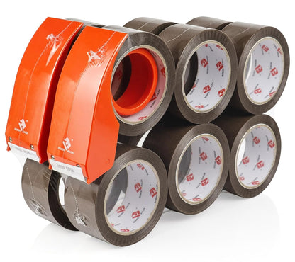 Heavy Duty Packing Tape with Dispenser, 1.88 in x 66 yd