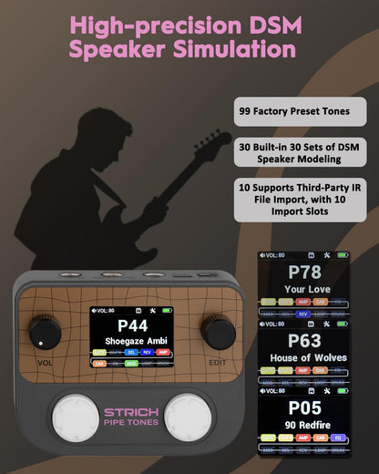 Pocket Multi-Effects Processor for Guitar and Bass, Dark Gray - photo 4