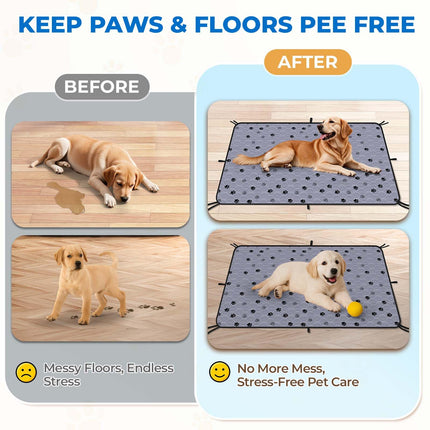 Washable Pee Pads for Dogs, Ultra-Absorbent, 2 Pack 36"x41" Gray