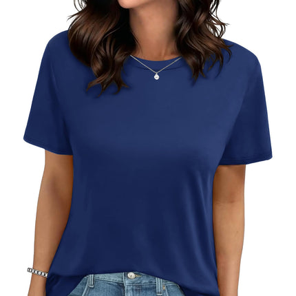 Tshirt for Women Short Sleeve Summer Tops Casual Basic Tee Shirts
