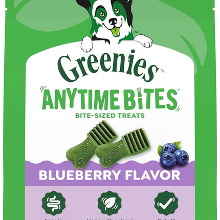 Greenies Anytime Bites Dog Treats, Blueberry Flavor, Dog Training Treats, 10.3 oz. Bag