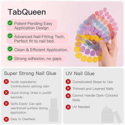 Extra Strong Press On Nail Adhesive Tabs, 10 Sheets 180PCS 18 Sizes, Strong Hold Nail Glue Stickers - photo 5
