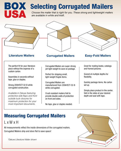 13 1/2 x 3 1/2 x 3 1/2 White Corrugated Mailers, Pack of 50 - photo 3