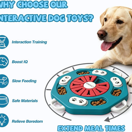 YINEYA Dog Puzzle Toy, Enrichment Toys for Dogs Training IQ & Treat Brain Games, Dog Toys to Keep Them Busy, Mental Stimulation for Dogs, Puppy Toy for Treat Dispensing, Puzzle for Small, Medium, Cats