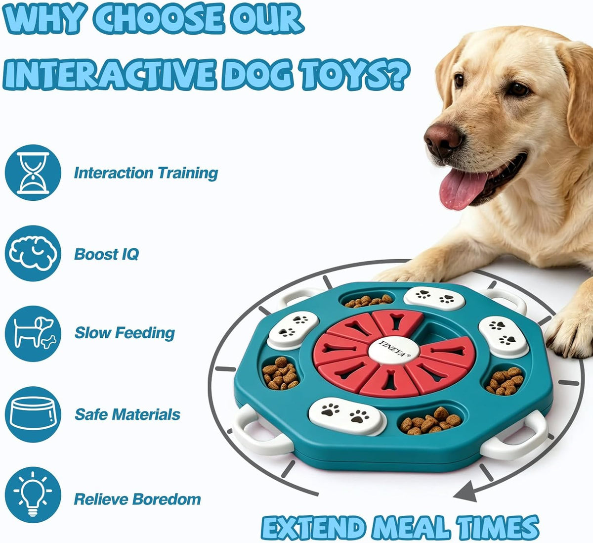 Dog Puzzle Enrichment Toy for Treat Training Games - photo 3