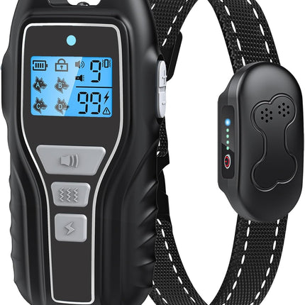 Dog Training Collar with Remote, Waterproof IPX7 E Collar for Dogs, Beep and Vibration Modes, Safe and Humane Training, 2000FT Range, Rechargeable, Fits Small Medium Large Dogs 15–120 lbs (Grey)