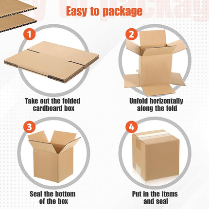 40 Pack 5x5x5 Inches Small Shipping Boxes Corrugated Cardboard Boxes Bulk for Small Business Shipping Packing Mailing, Easy Assemble