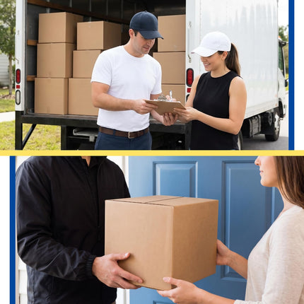 12x12x12 Shipping Boxes 10 Pack, Brown Corrugated Cardboard Boxes with Side-Lock and Pre-Applied Double-Sided Tape, Easy Assemble Packing Mailer Boxes for Small Business Shipping