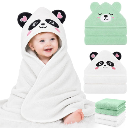 12 PCS Baby Bath Towels Set, Baby Towels for Newborn Bath Essentials Gifts