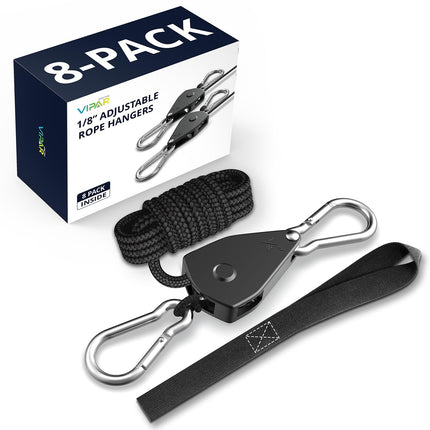 Ratchet Tie Down Straps, 1/4" Adjustable Rope Hangers 4 Pack, 12FT Tie-Down