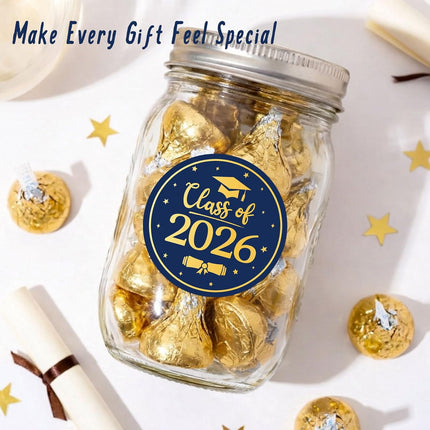 Graduation Stickers 2026 Class of 2026 Stickers, 60PCS 2 Inch Round Envelope Seals for Graduation, Graduation Stickers 2026 for Envelopes, Invitations, Party Favors, Gift Wrapping Decorations
