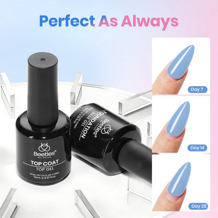 Set de 2 Pcs 15ml Top Coat y Base Coat en Gel Sin Limpieza