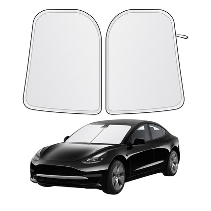 2 Piece Foldable Car Windshield Sun Shade, UV & Heat Protection - photo 12