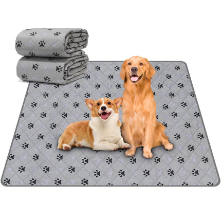 2 Pack 36"x 41" Waterproof Non Slip Wee pad，Reusable Washable Pee Pads for Dogs，Absorbent and Leakproof Training Mats for Potty, Bed, Sofa, Potty Training