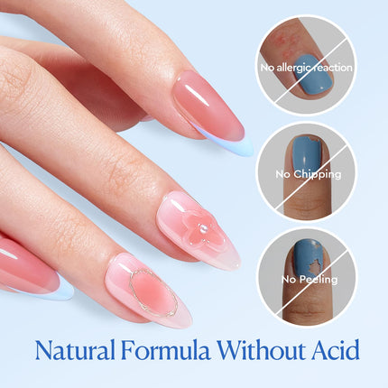 AZUREBEAUTY 18ml Nail Dehydrator and Primer, Acid-Free & Hema-Free Nail Prep Kit, No Lifting Bond for Gel Polish & Acrylic, Quick Dry Professional Natural Nail Primer for Long Lasting Manicure